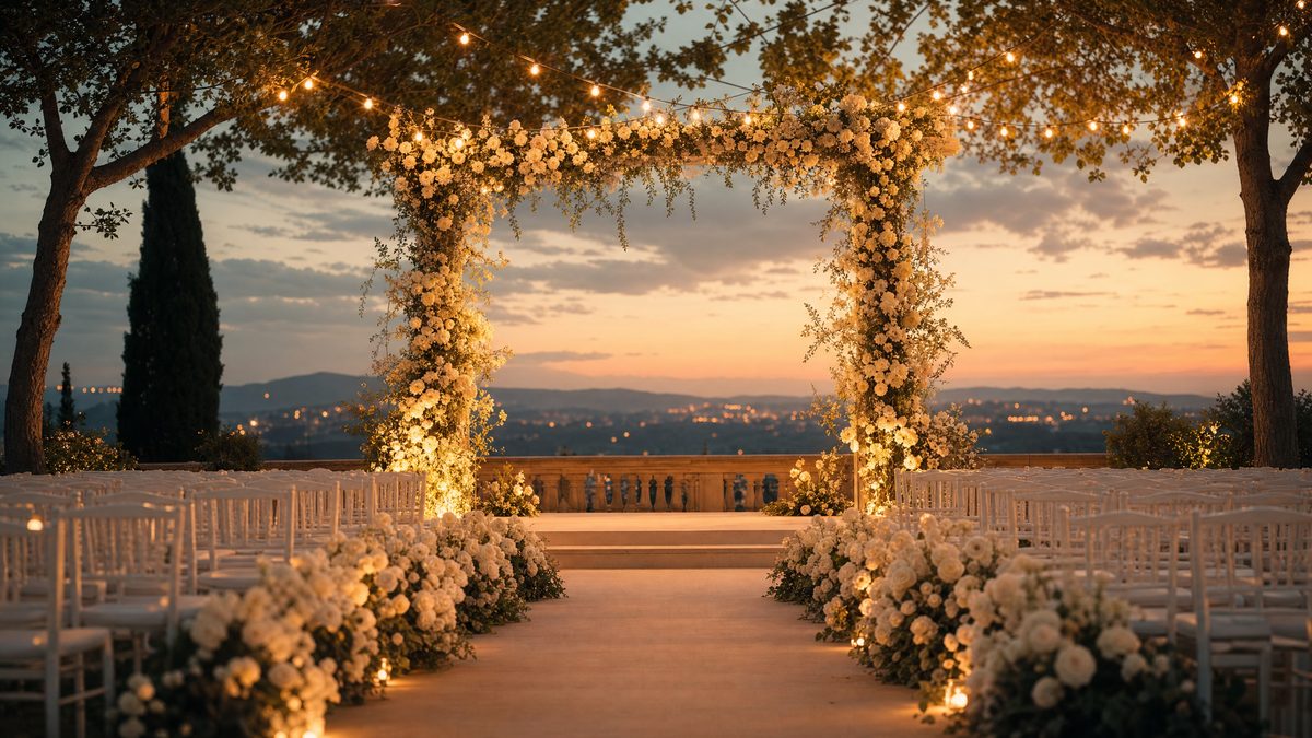 Couple celebrating their wedding day during a planning consultation